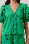 Friona Eyelet Puff Sleeve Shirt