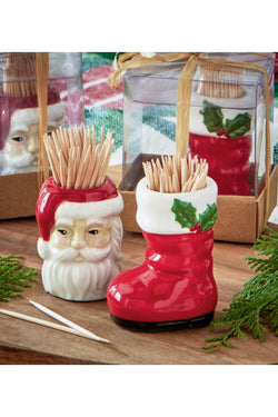 Vintage Santa Toothpick Holder Set