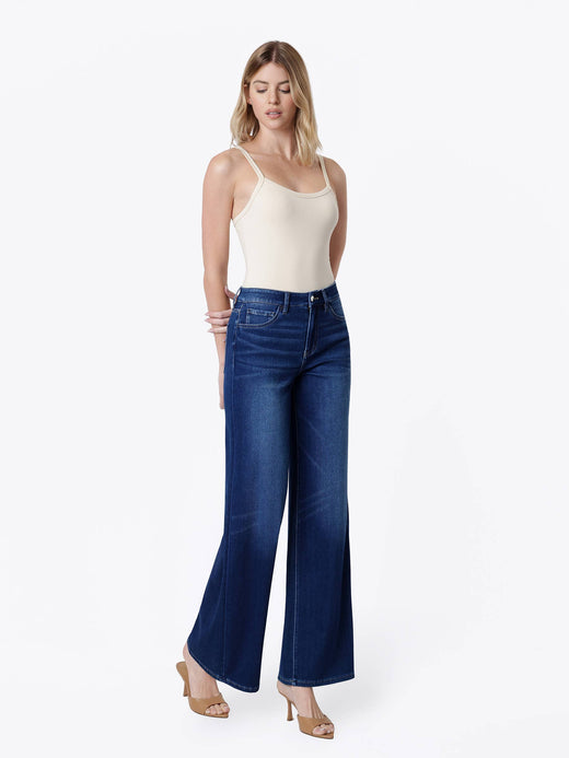 High Rise  Dark Wide Leg JeansI