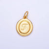 Letter Initial Engraved Stamped Oval Charm
