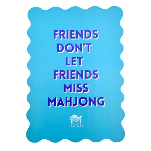 Mahjong Scalloped Shuffle Card