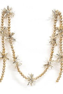 Champagne Bead & Tinsel Garland