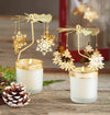 Christmas Winter Pine Tree Carousel Candle