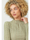 Lettuce Edge Textured Knit Top