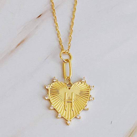 Initial Heart Charm