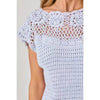 Floral Yoke Crochet Top