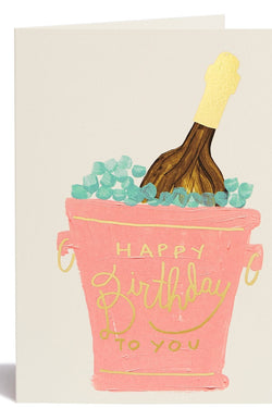 Painterly Champagne Birthday