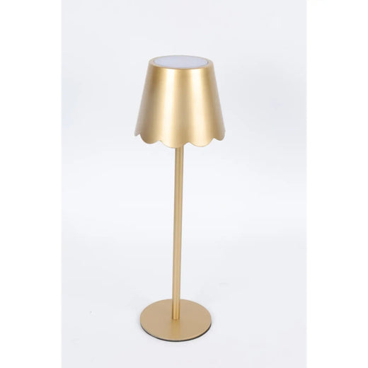 Gold Scalloped Led Touch Lamp