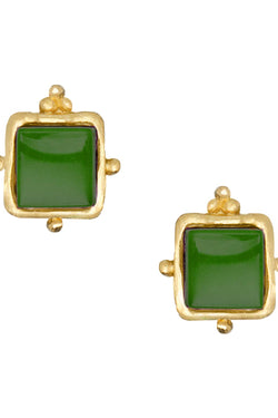 Charlotte Studs - Emerald Green