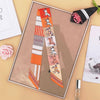 Striped Horse Print Twilly Scarf