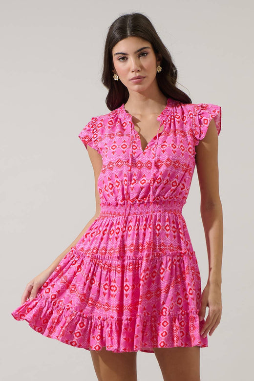 Mirany Ikat Mini Dress