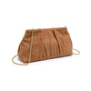 Elva Croc Embossed Faux Suede Clutch