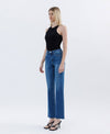 High Rise Hem Straight Jeans