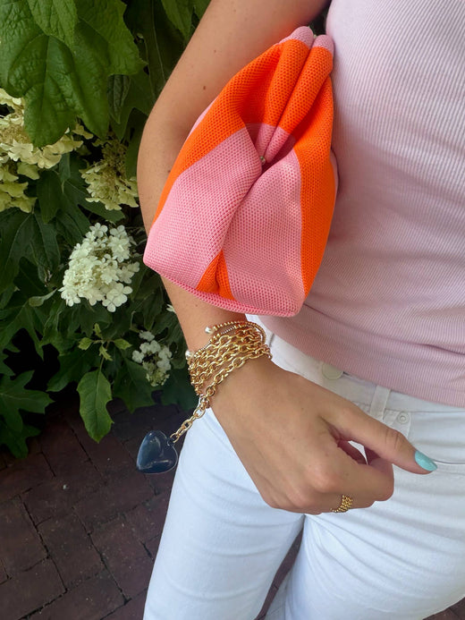 Relaxed Summer Stripe Clutch 