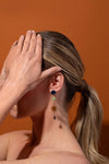 Alma Deep Blue + Green Jade Dangle