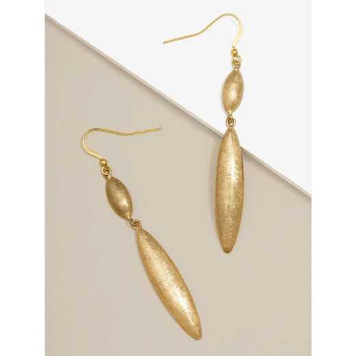 Matte Gold Dangle Earrings
