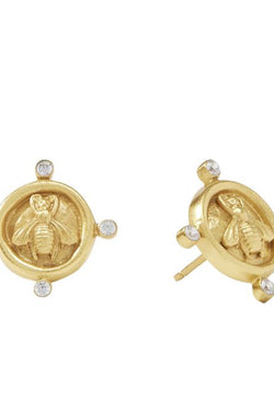 Julie Vos Bee Cameo Earrings