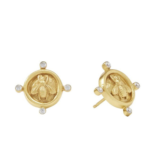 Julie Vos Bee Cameo Earrings