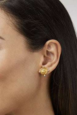 Julie Vos Bee Cameo Earrings
