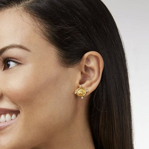 Julie Vos Bee Cameo Earrings