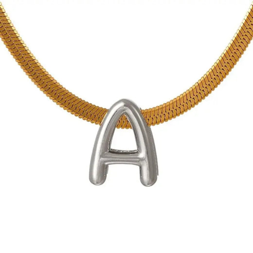 Snake Chain with Initial Pendant Jewelry