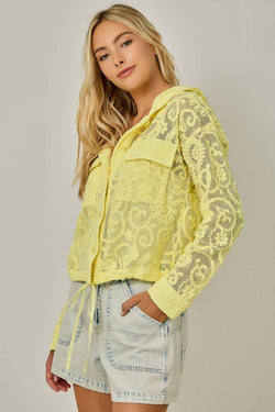 Crochet Lace Hoodie Jacket