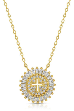 Shimmering Cross Necklace