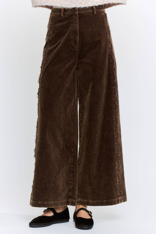Corduroy Scalloped Trousers