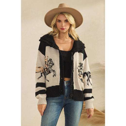 Horse Cardigan Sweater