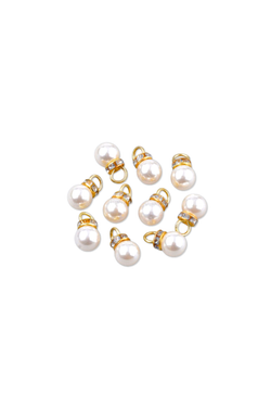 Pearl and Rhinestone Collared Charm