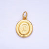 Letter Initial Engraved Stamped Oval Charm