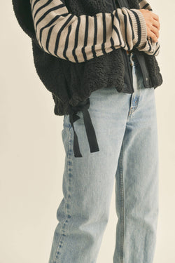 Teddy Fabric Vest Jacket