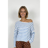 Stripe Brushed Boatneck Sweater
