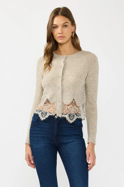 Lace Trimmed Cardigan