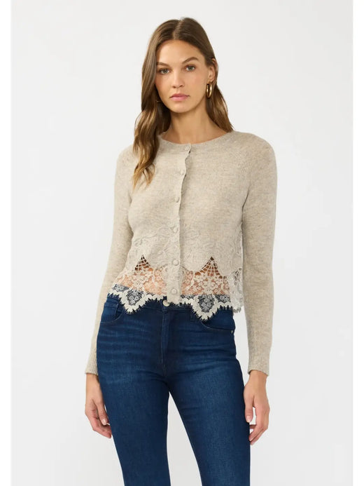 Lace Trimmed Cardigan