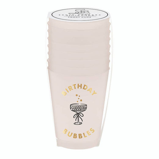 Gold Foil Frost Cups - Birthday Bubbles