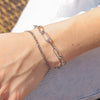 Gold Stainless Steel Paperclip Chain Bracelet + Extension