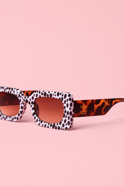 Spot Me If You Can Mixed Print Sunglasses
