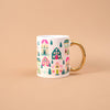 Cozy Ceramic Mug Pink Pine Village