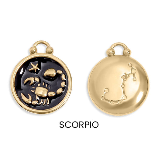 Zodiac Charm - 18K Gold PVD Epoxy
