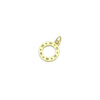 CZ Gold Round Circle Charm