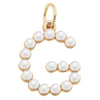 Pearl-Studded Letter Charm