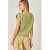 Floral Yoke Crochet Top