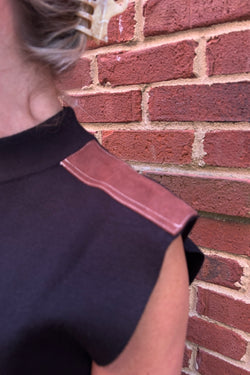 Suede Shoulder Detail Vest