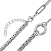 18k Gold Stainless Steel Box Paperclip Charm Holder Necklace