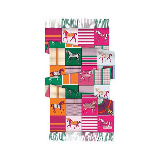 Spring Horses Acrylic Cashmere Scarf