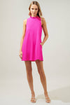 Benson Trapeze Mock Neck Mini Dress