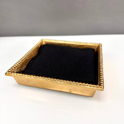 Textured Gilded Beaded Tray