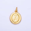 Letter Initial Engraved Stamped Oval Charm