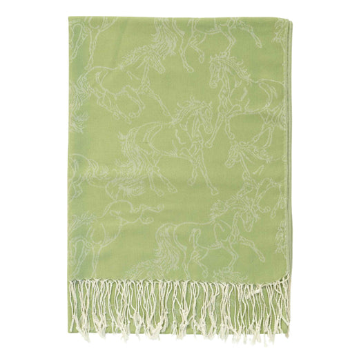 Lila Horses Pashmina Scarf